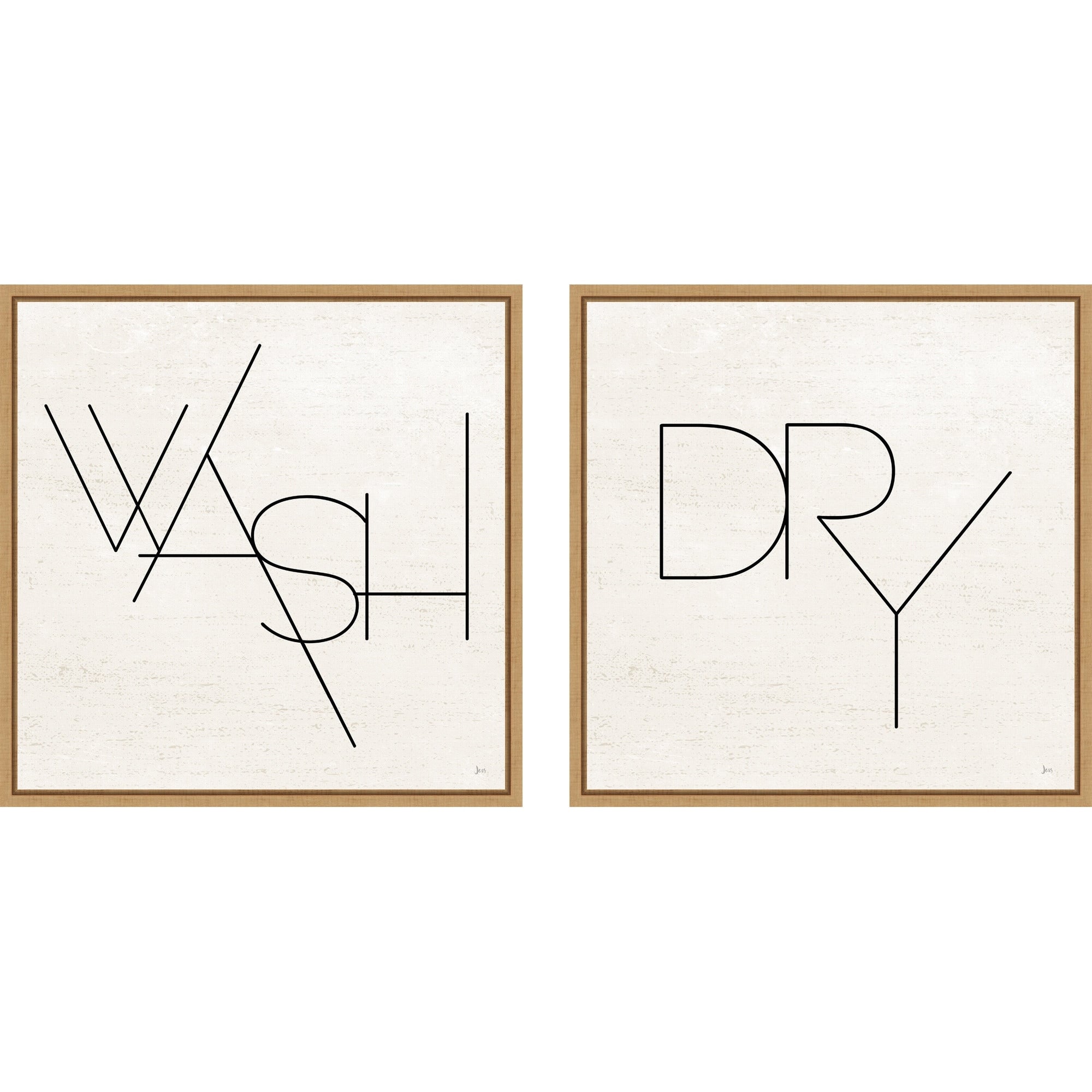 Amanti Art Wash Dry Laundry 2 Piece By Jess Aiken Framed Canvas Wall Art