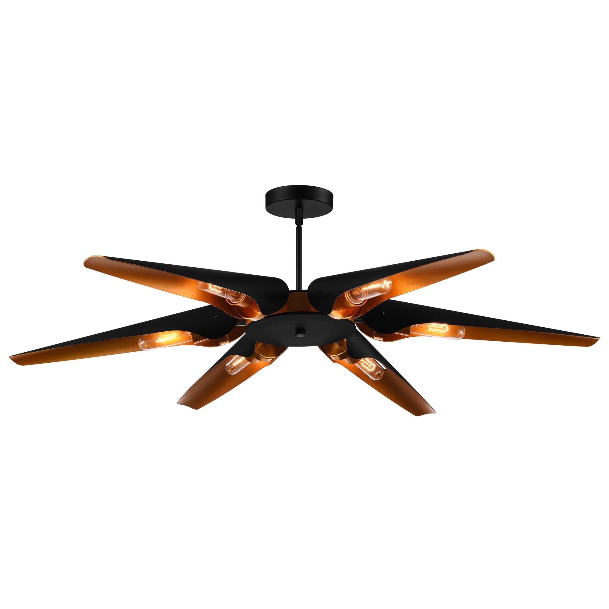 Carbon Loft Disourny 6 Light Chandeleir With Matte Black Finish