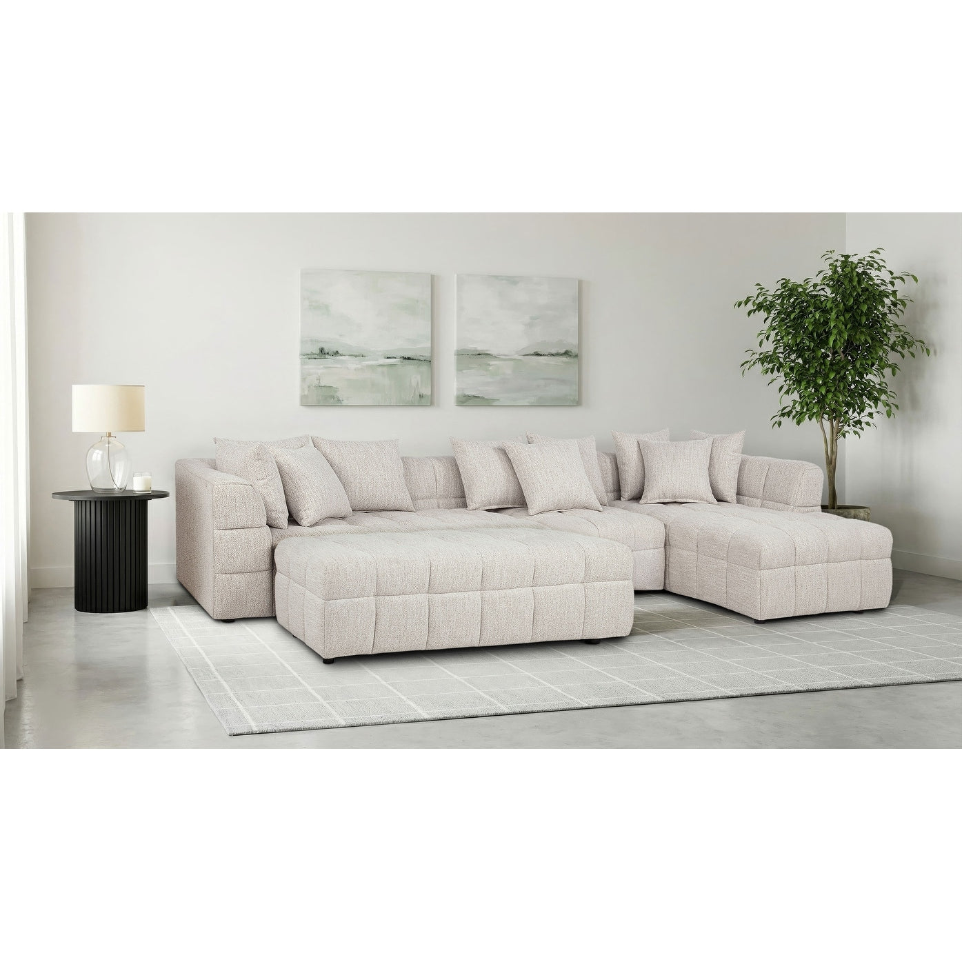 Amara 4 Piece Upholstered Sectional Sofa