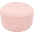 Amaya Modern Solid 30 Inch Cylinder Pouf