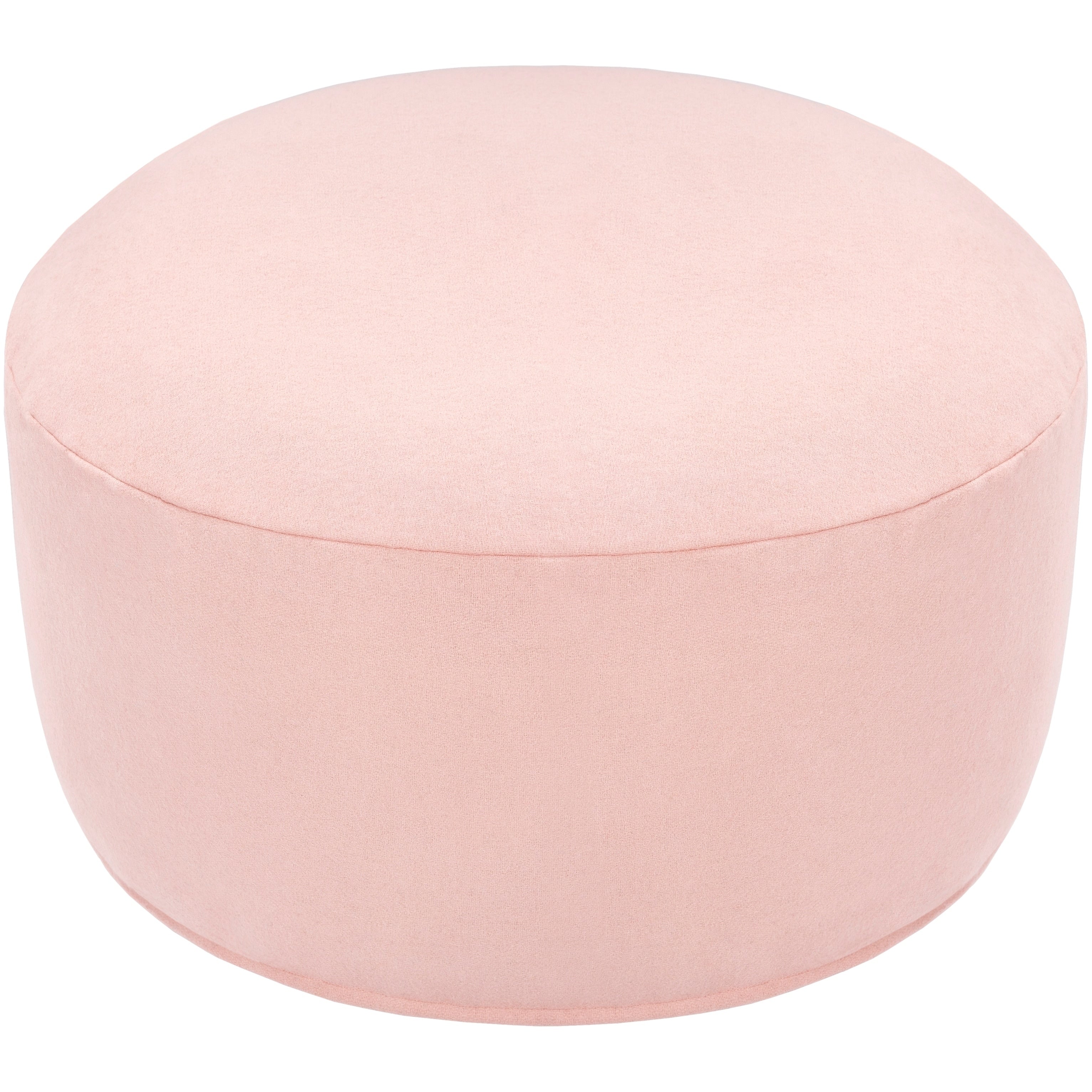 Amaya Modern Solid 30 Inch Cylinder Pouf