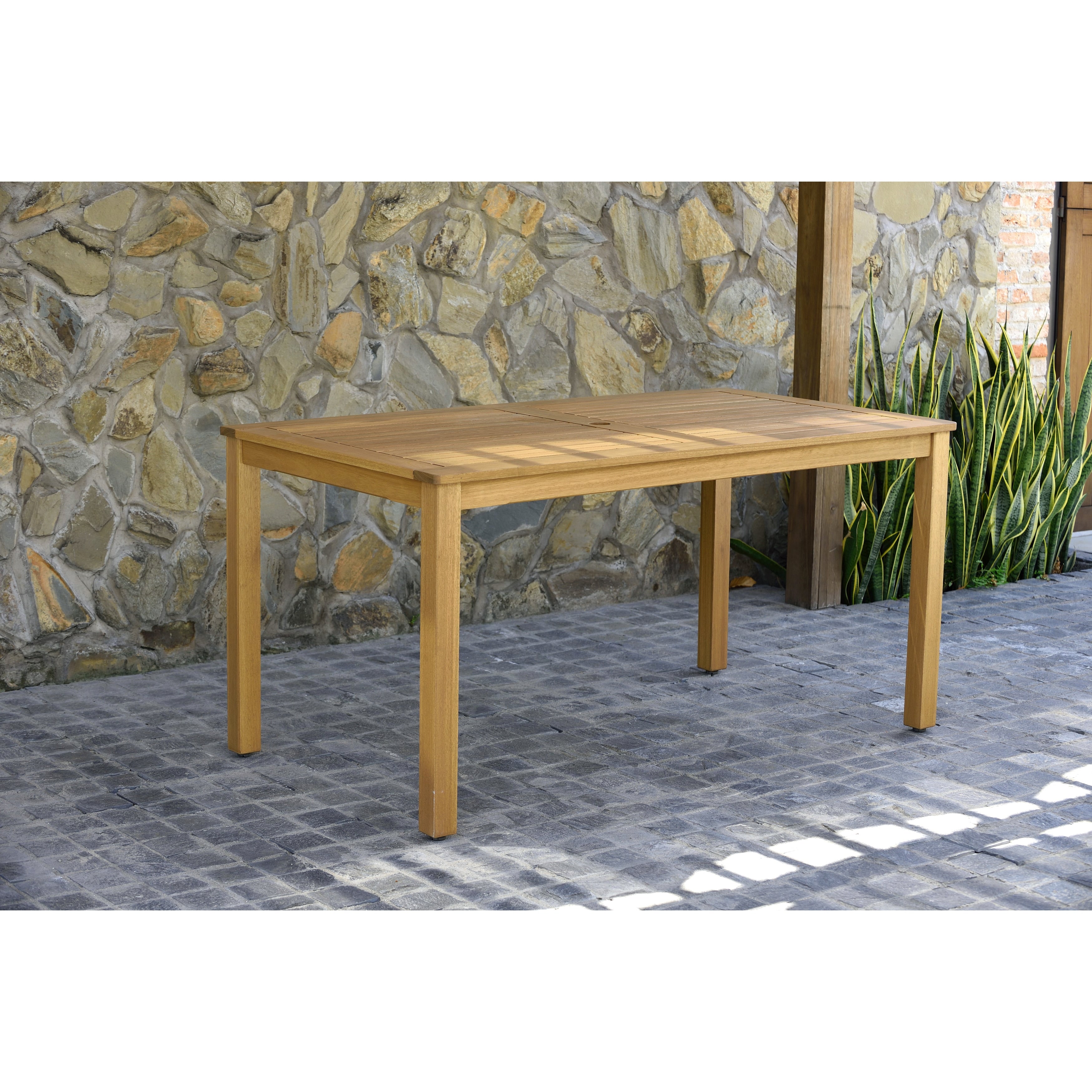 Amazonia Aberdeen Patio Rectangular Table. Made Of Eucalyptus With Superior Teak Finish