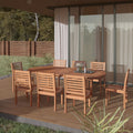 Amazonia Amelia Eucalyptus Wood 9 Piece Extendable Oval Outdoor Dining Set