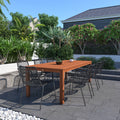 Amazonia Arlington Wood 9 Piece Outdoor Rectangular Dining Table Set