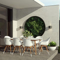 Amazonia Bonita White 9 Piece Rectangular Patio Dining Set