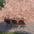 Amazonia Bonita White 7 Piece Rectangular Sidechair Patio Dining Set