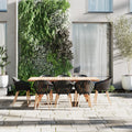 Amazonia Branford 9 Piece Certified Teak Patio Dining Set