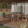 Amazonia Cosmopolitan Brown 9 Piece Rectangular Patio Dining Set