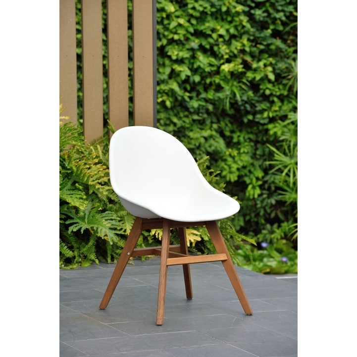 Amazonia Deluxe Hawaii Patio Dining Chairs White Set Of 2 Or 4