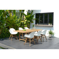 Amazonia Deluxe Hawaii White Wood Resin 7 Piece Rectangular Patio Dining Set