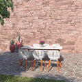 Amazonia Greybool 9 Piece Eucalyptus Wood Outdoor Rectangular Dining Table Set