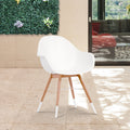 Amazonia Hawaii Deluxe White 4 Piece Patio Dining Chair Set