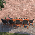 Amazonia Hawaii White 11 Piece Extendable Rectangular Patio Dining Set