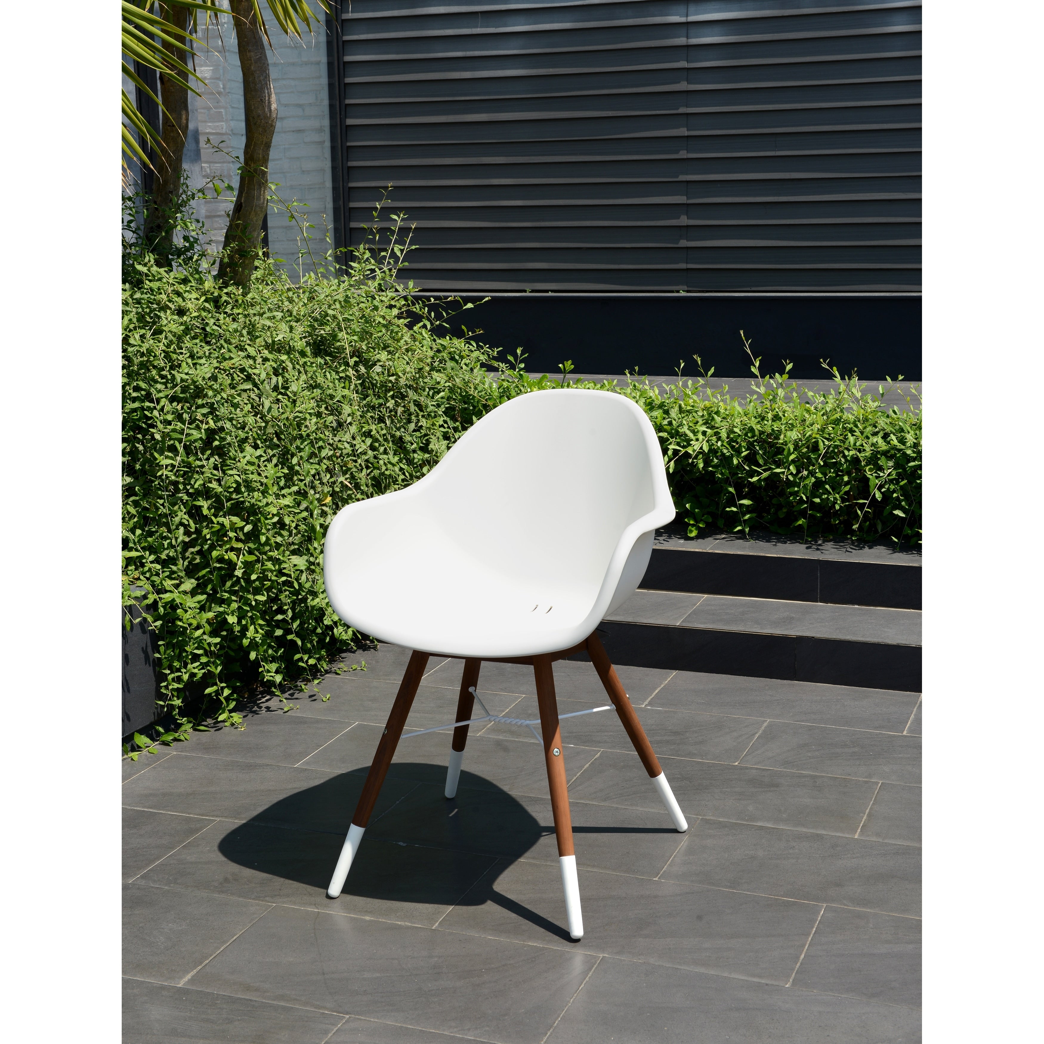 Amazonia Hawaii White 4 Piece Patio Dining Chair Set