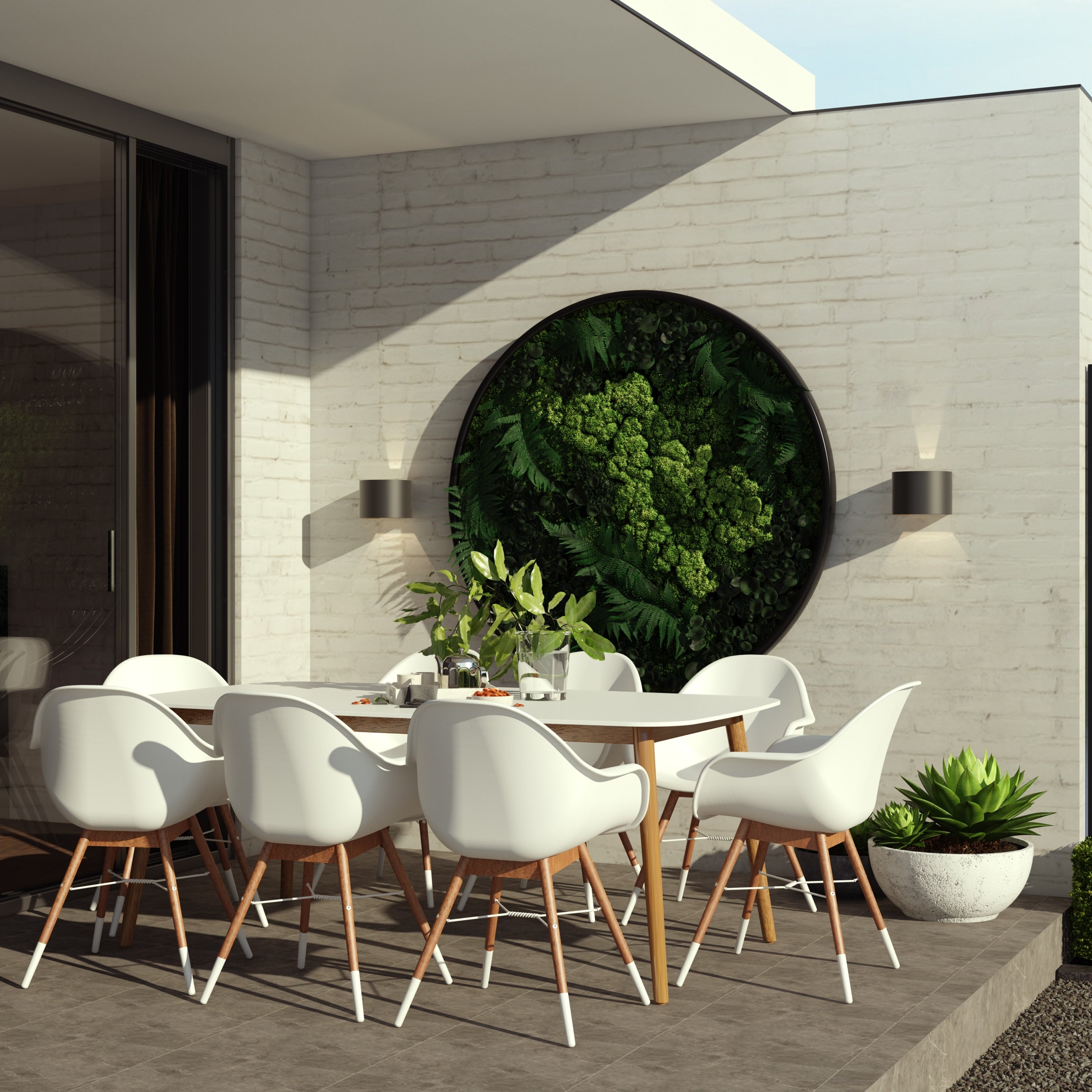 Amazonia Hawaii White Wood Resin 9 Piece Rectangular Indoor Dining Set