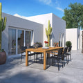 Amazonia Juliette 7 Piece Teak Finish Patio Dining Set