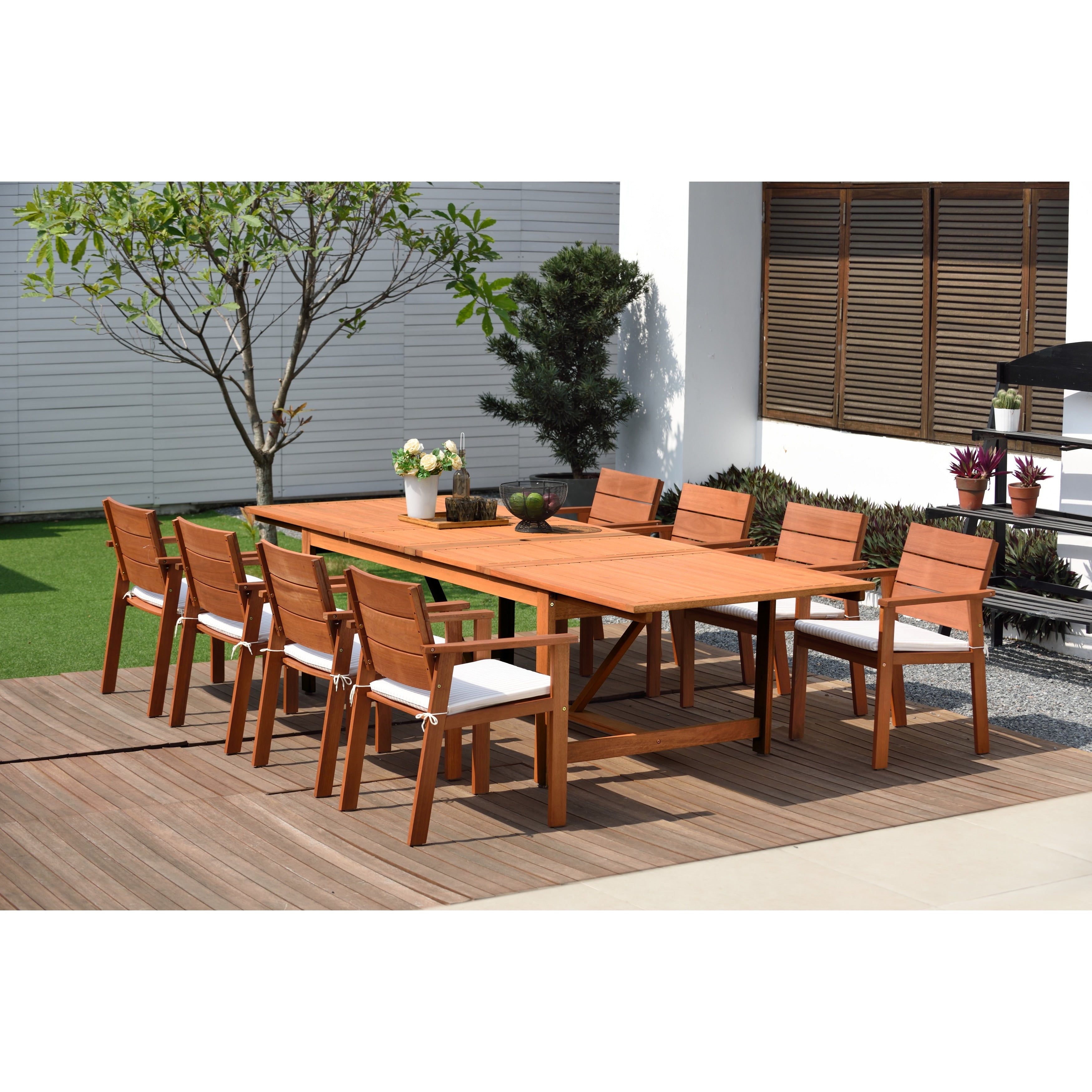 Amazonia Megan 9 Piece Dining Wood Set