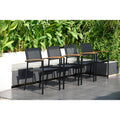 Amazonia Orinocco Black Stacking Chairs. Durable And Ideal For Patio Set Of 4.