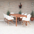 Amazonia Sandpiper White 9 Piece Rectangular Patio Dining Set