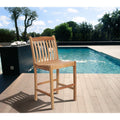 Havenside Home Tottenville Wood Teak Barstool