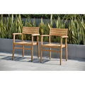 Amazonia Teak Paris Stackable Teak Chairs Set Of 2