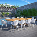 Amazonia Torrington 11 Piece Certified Teak Patio Dining Set