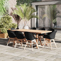 Travis Deluxe Teak Rectangular 9 Piece Patio Dining Set By Amazonia