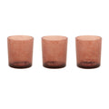 Amber Floral Print Votive Holder Set Of 3