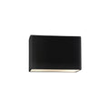 Ambiance 10 Inch Ada Carbon Matte Black Closed Top Rectangle Wall Sconce