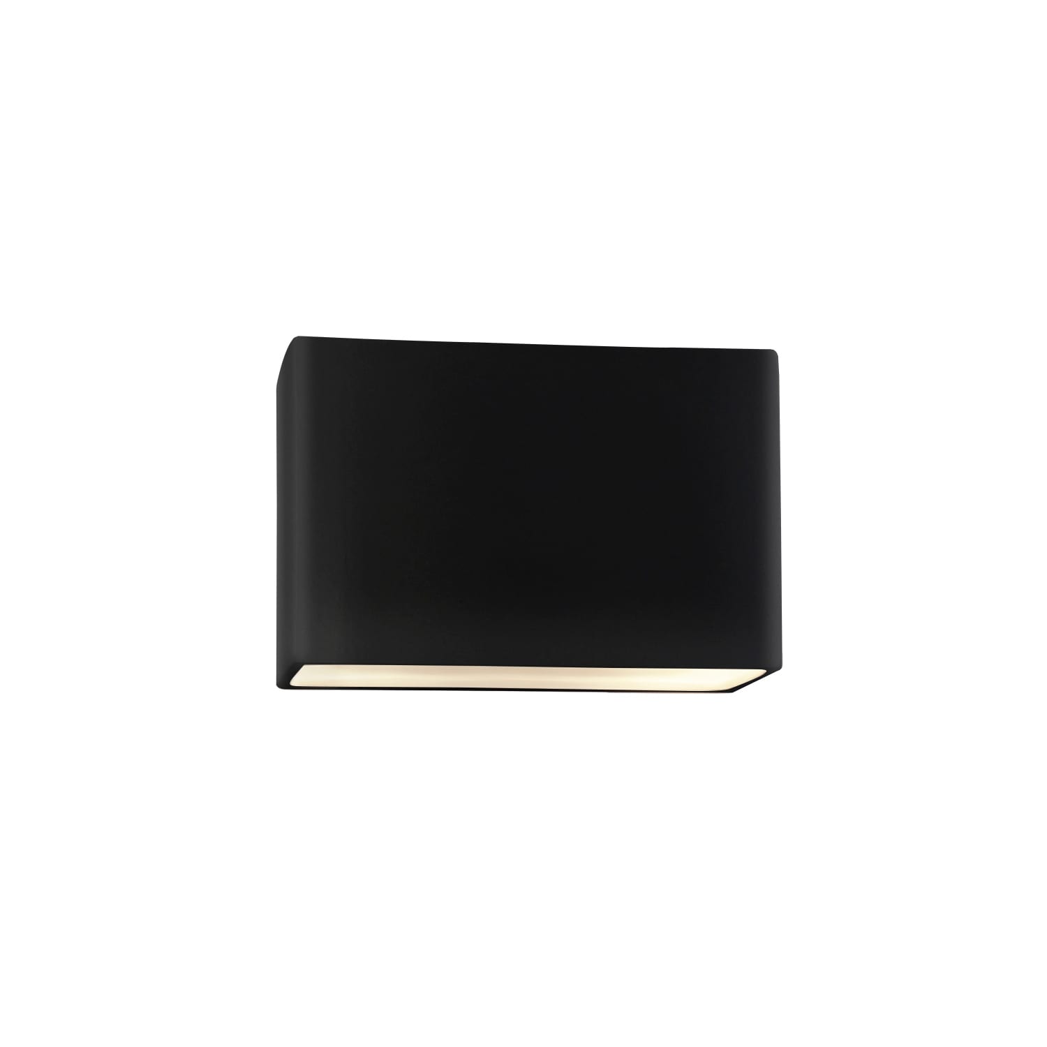 Ambiance 10 Inch Ada Carbon Matte Black Closed Top Rectangle Wall Sconce