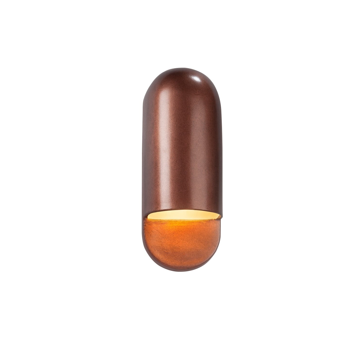 Ambiance Capsule 1 Light Small Antique Copper Ada Wall Sconce