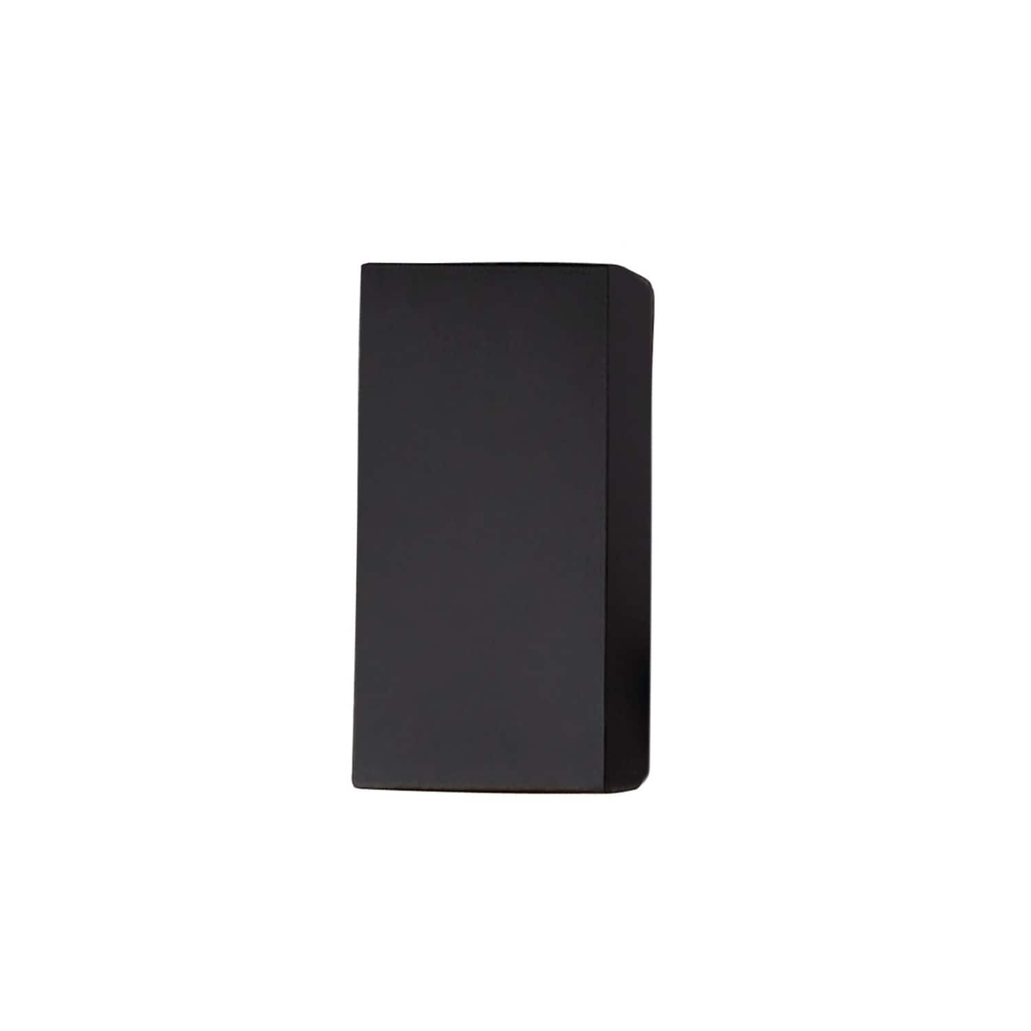 Ambiance Carbon Matte Black Small Rectangle Open Top Bottom Wall Sconce