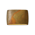 Copper Grove Schinop 2 Light Yellow Slate Oval Wall Sconce With Open Top Bottom