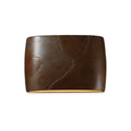 Copper Grove Sittard 2 Light Red Slate Oval Wall Sconce With Closed Top