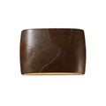 Copper Grove Sittard 2 Light Red Slate Oval Wall Sconce With Open Top Bottom