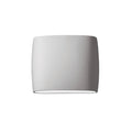 Porch Den Courtside Bisque Closed Top Ada 2 Light Small Oval Wall Sconce