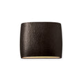 Carbon Loft Jiyuu 2 Light Ada Small Red Slate Closed Top Wide Oval Outdoor Wall Sconce