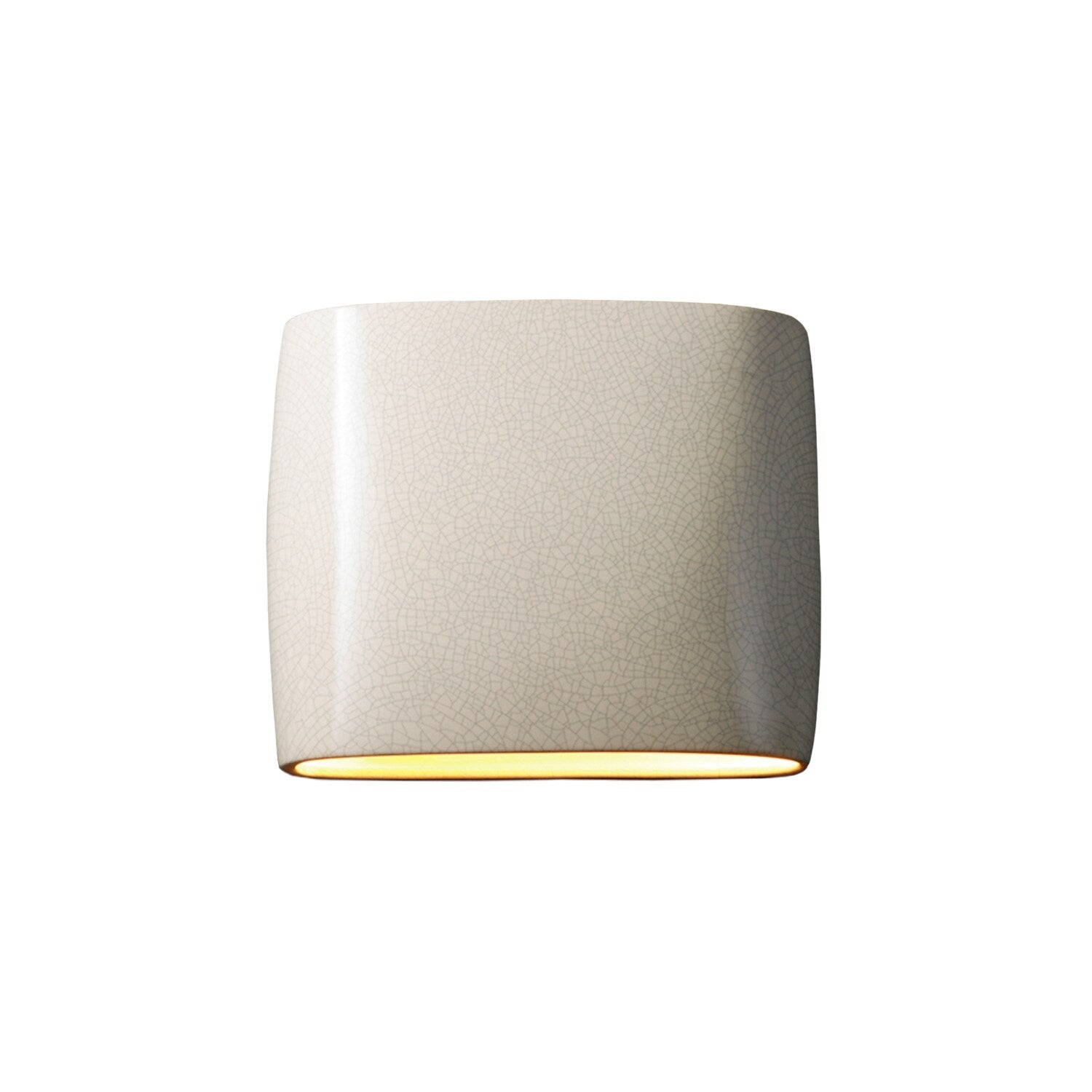 Porch Den Courtside White Crackle Closed Top Ada 2 Light Small Outdoor Oval Wall Sconce