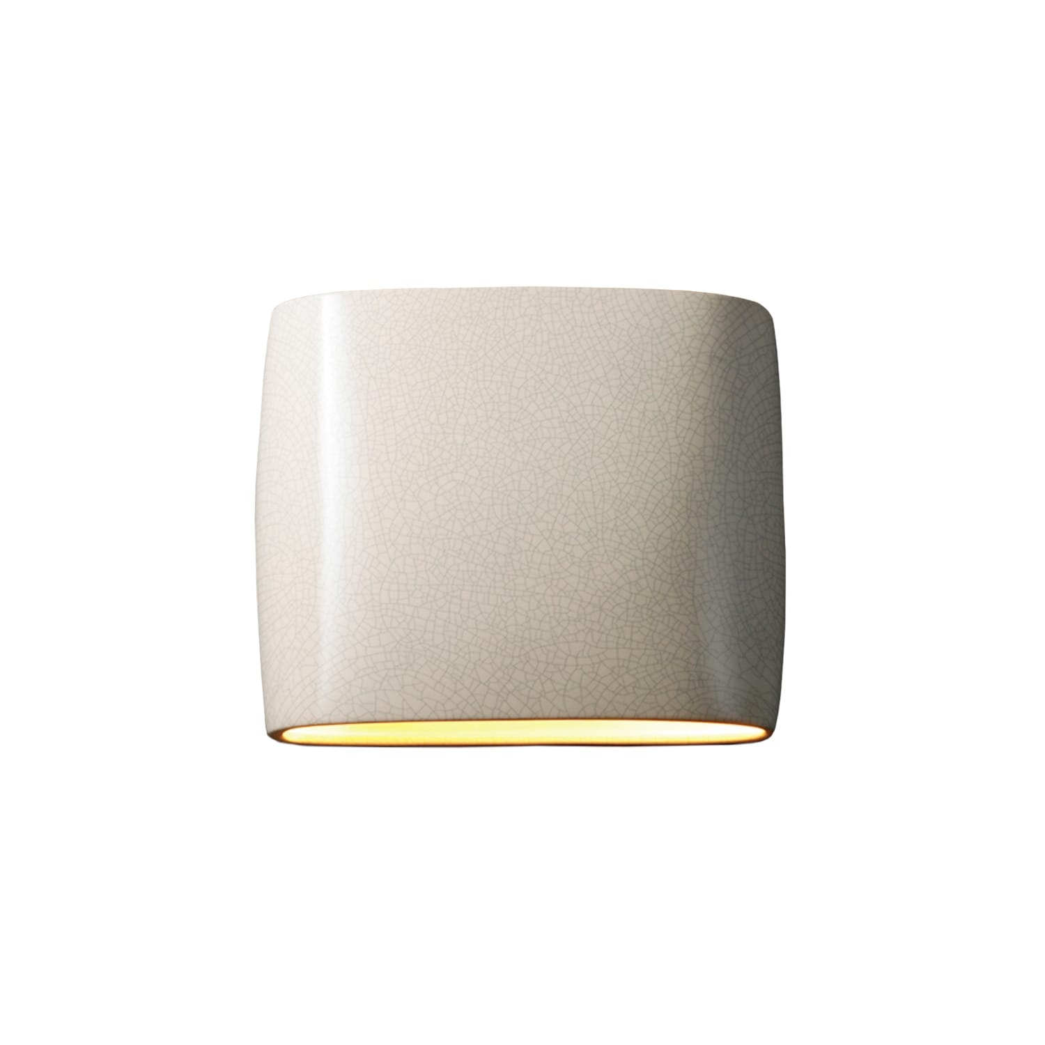 Porch Den Courtside White Crackle Closed Top Ada 2 Light Small Oval Wall Sconce