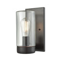 Ambler Oil Rubbed Bronze Metal And Clear Glass 1 Light Outdoor Wall Sconce