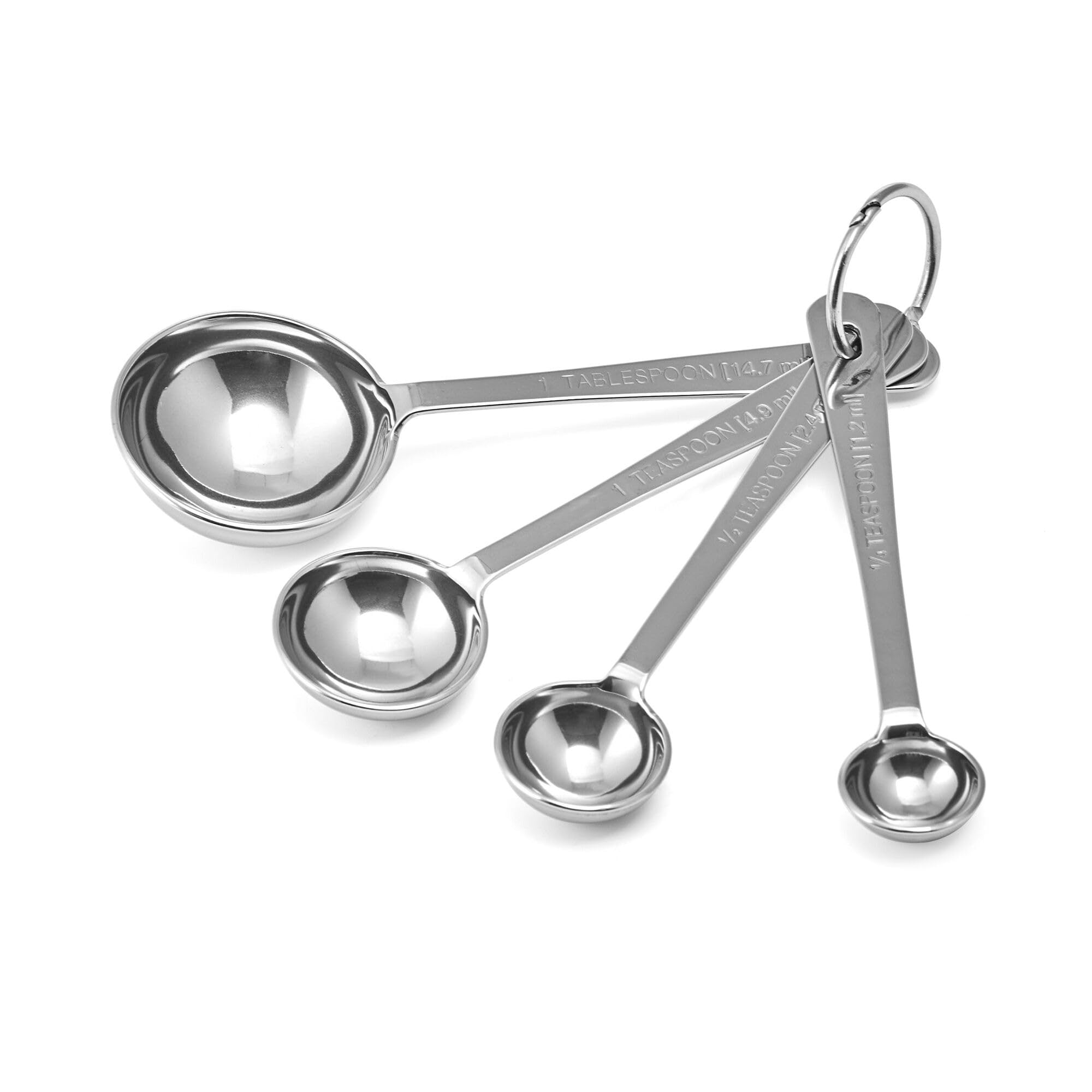 Amco Stainless Steel Measuring Spoons 1 4 Tsp 1 2 Tsp 1 Tsp 1 Tbsp 1 4 Tsp 1 2 Tsp 1 Tsp 1 Tbsp