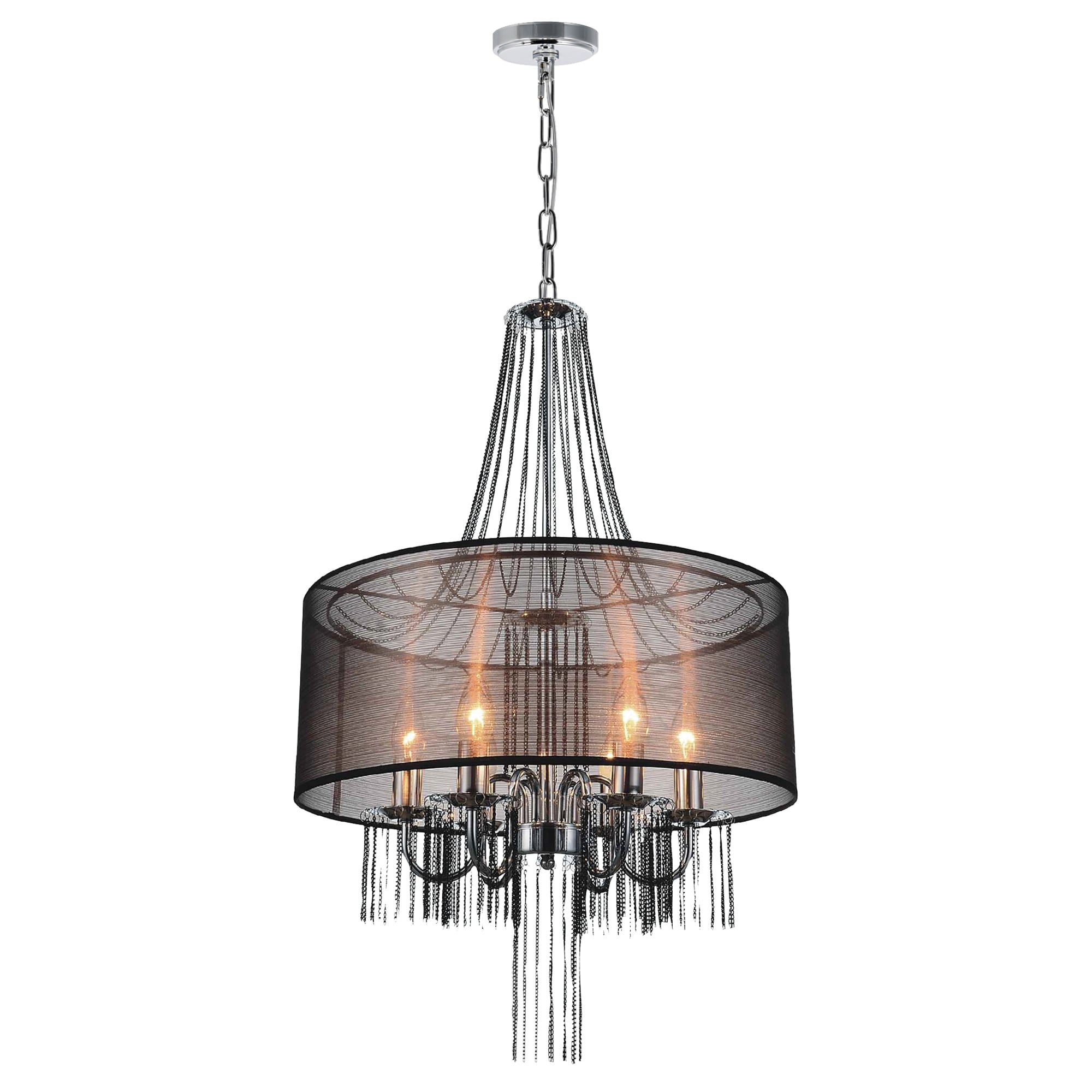 The Gray Barn Azure Plains 6 Light Chandelier With Chrome Finish