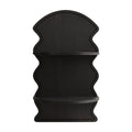 American Art Decor Black Wavy Arched Lunar Ledges 2 Tier Floating Wall Shelf 14 X 24 X 8