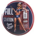 American Art Decor Gas Station Pinup Girl Metal Sign Wall Decor
