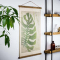 American Art Decor Leaf Wall Scroll Tapestry With Rope