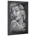 American Art Decor Marilyn Monroe By James Danger Harvey Framed Art Black