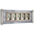 American Art Decor Rustic Wood And Metal Hanging 5 Picture Photo Frame