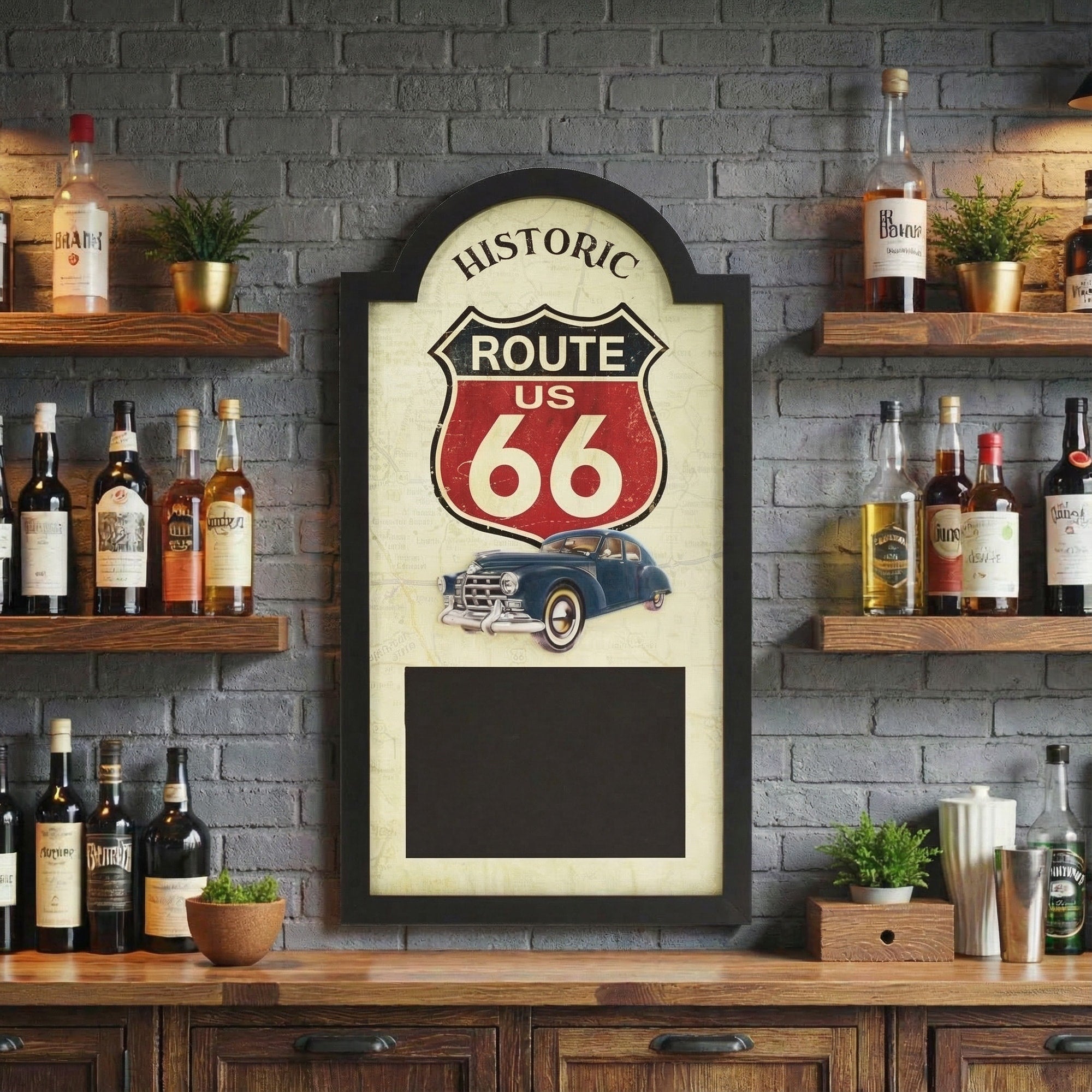 American Art Decor Vintage Chalkboard Bar Signs Wall Decor Mdf Blackboard Wall Art For Man Cave Home Bar Kitchen Garage
