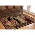 Mayberry Rugs Aspen Multi Lodge Bear Area Rug