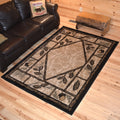 Rustic Lodge Pine Cone Cabin Ivory Area Rug Multi 710 X 910